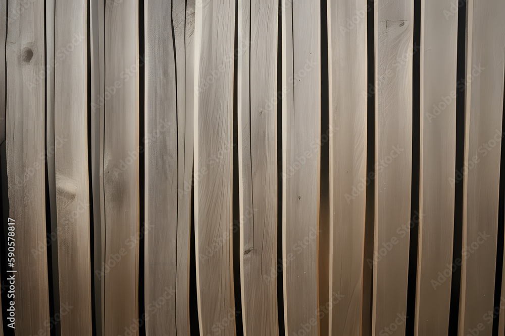 Obraz premium Unpainted wooden fence in the Netherlands village