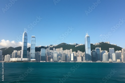 Hong Kong Skyline and Star ferry