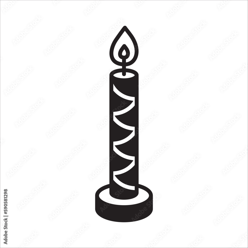 Wax Candle vector icon. Candle flat sign design. Candle with flame symbol pictogram illustration. UX UI icon Wax Candle vector icon. Candle flat sign design. Candle with flame symbol pictogram illustration. UX UI icon