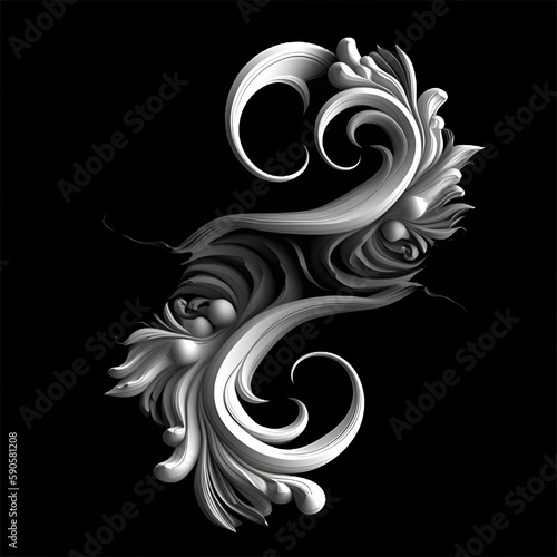 Ornate Decorative Alpha generated with AI