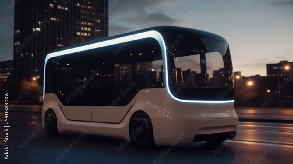 Autonomous cargo delivery technology concept Generative AI