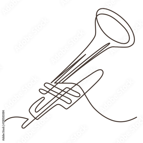 Jazz saxophone line art vector