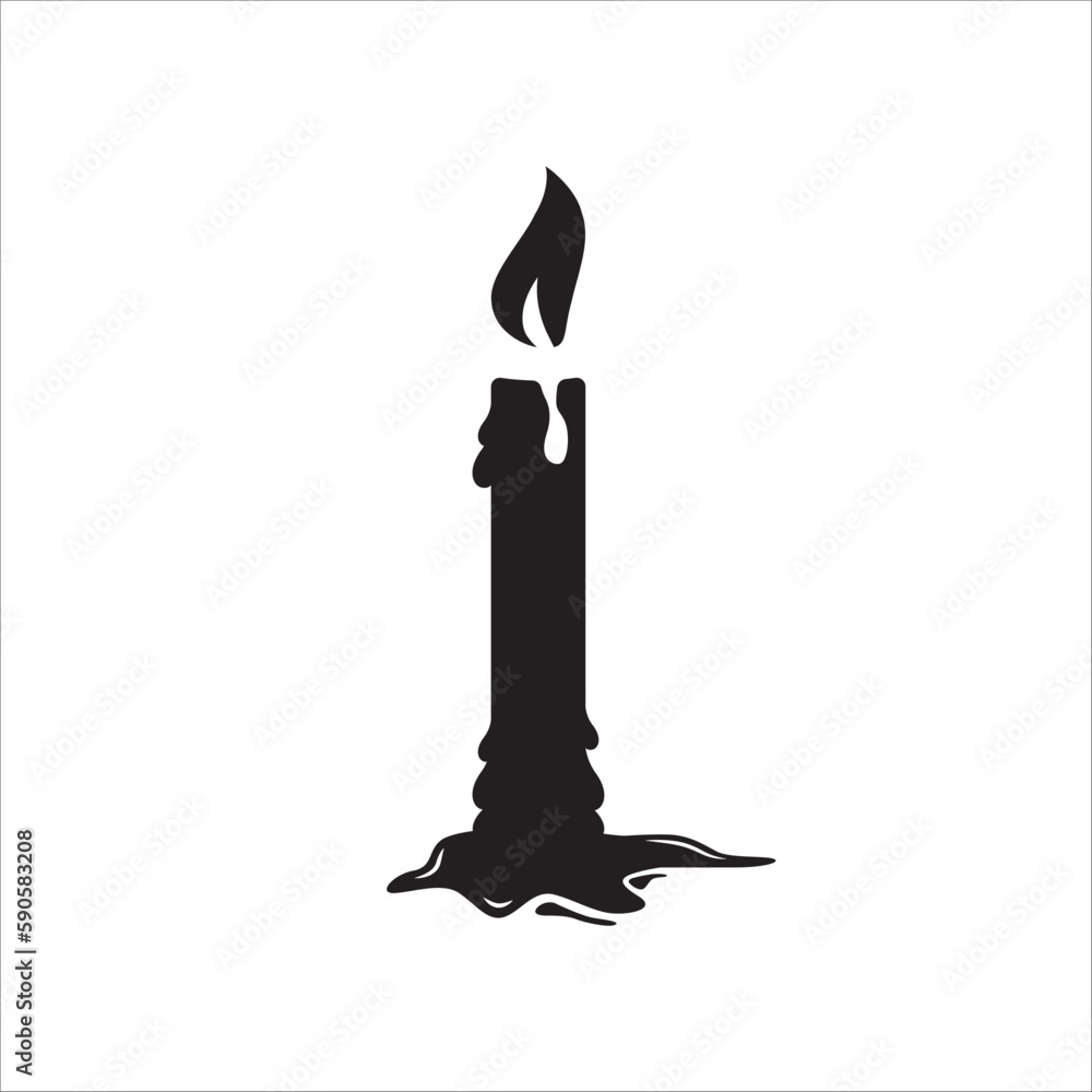 Wax Candle vector icon. Candle flat sign design. Candle with flame symbol pictogram illustration. UX UI icon Wax Candle vector icon. Candle flat sign design. Candle with flame symbol pictogram illustration. UX UI icon
