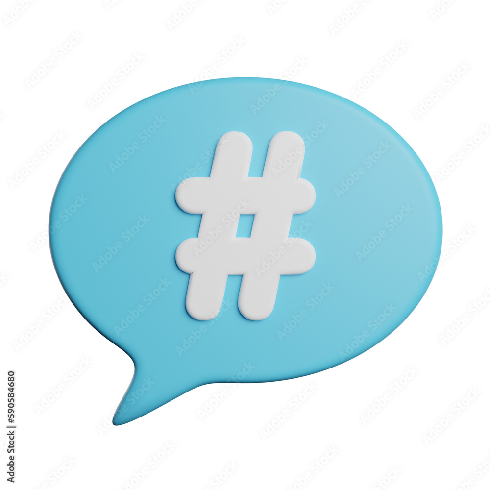 Obraz premium Hashtag Speech Buble