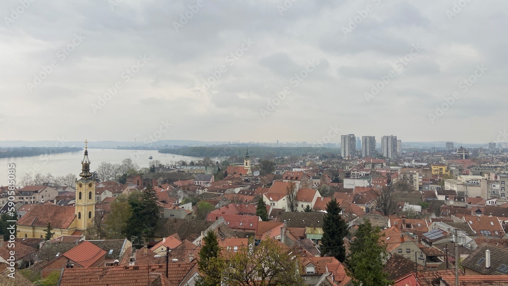 panorama of Zemun in Belgrade 