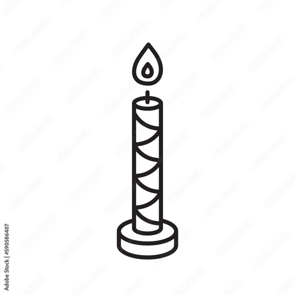 Wax Candle vector icon. Candle flat sign design. Candle with flame symbol pictogram illustration. UX UI icon Wax Candle vector icon. Candle flat sign design. Candle with flame symbol pictogram illustration. UX UI icon