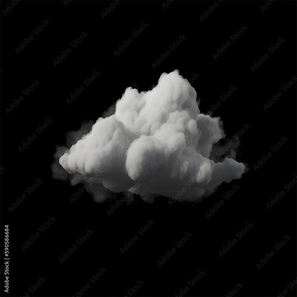 Cloud Alphas on Black Background generated with AI Cloud Alphas on Black Background generated with AI