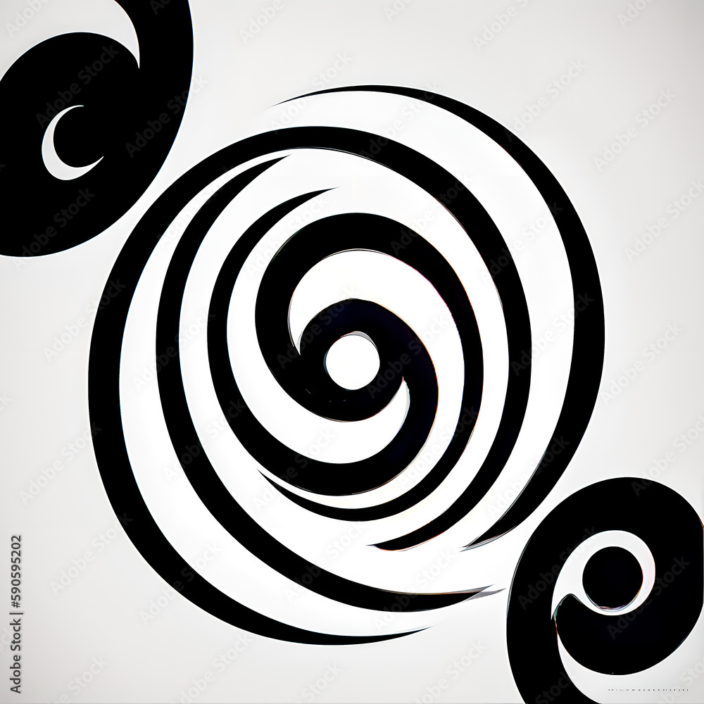 Black abstract swirl frame. Illustration. Design element for interior, sign, symbol, prints, posters, monochrome drawing and abstract background. Circle Black abstract swirl frame. Illustration. Design element for interior, sign, symbol, prints, posters, monochrome drawing and abstract background. Circle