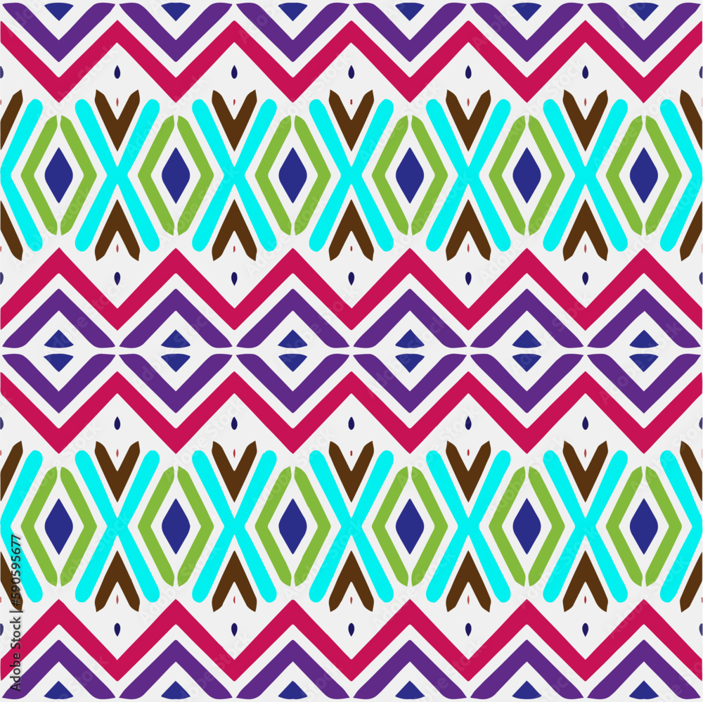 Rainbow ikat vector ~ seamless background.Tribal design for fashion,carpet, background, batik, wallpaper, clothing, wrapping, skirt. Rainbow ikat vector ~ seamless background.Tribal design for fashion,carpet, background, batik, wallpaper, clothing, wrapping, skirt.