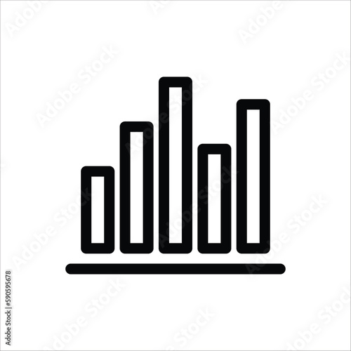 Chart vector icon. Graph flat sign design. Infographic chart symbol pictogram. UX UI icon