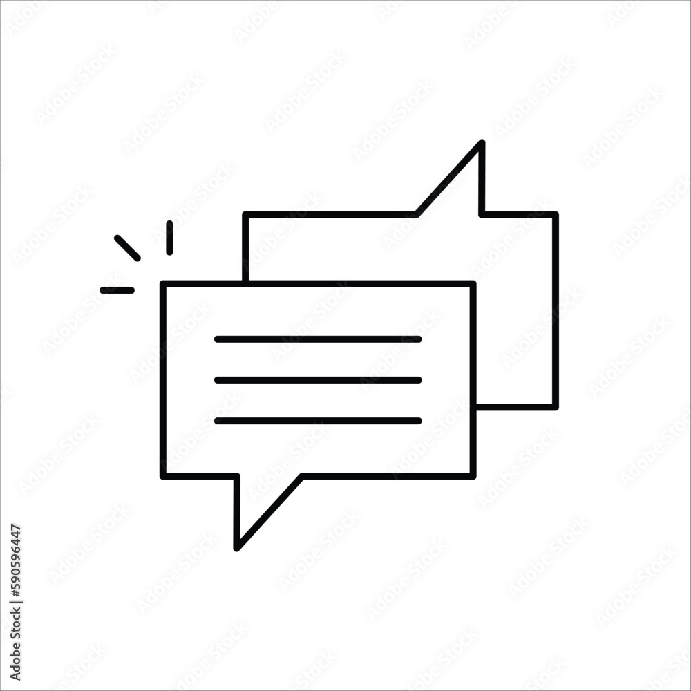 Bubble chat vector icon. Chat flat sign design. SMS chat symbol pictogram. UX UI icon Bubble chat vector icon. Chat flat sign design. SMS chat symbol pictogram. UX UI icon