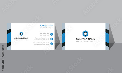 Title: Business Card, Modern business card template, Flat design, Business Card Layout, Double sided business card template, Black business card, White business card design, professional business card