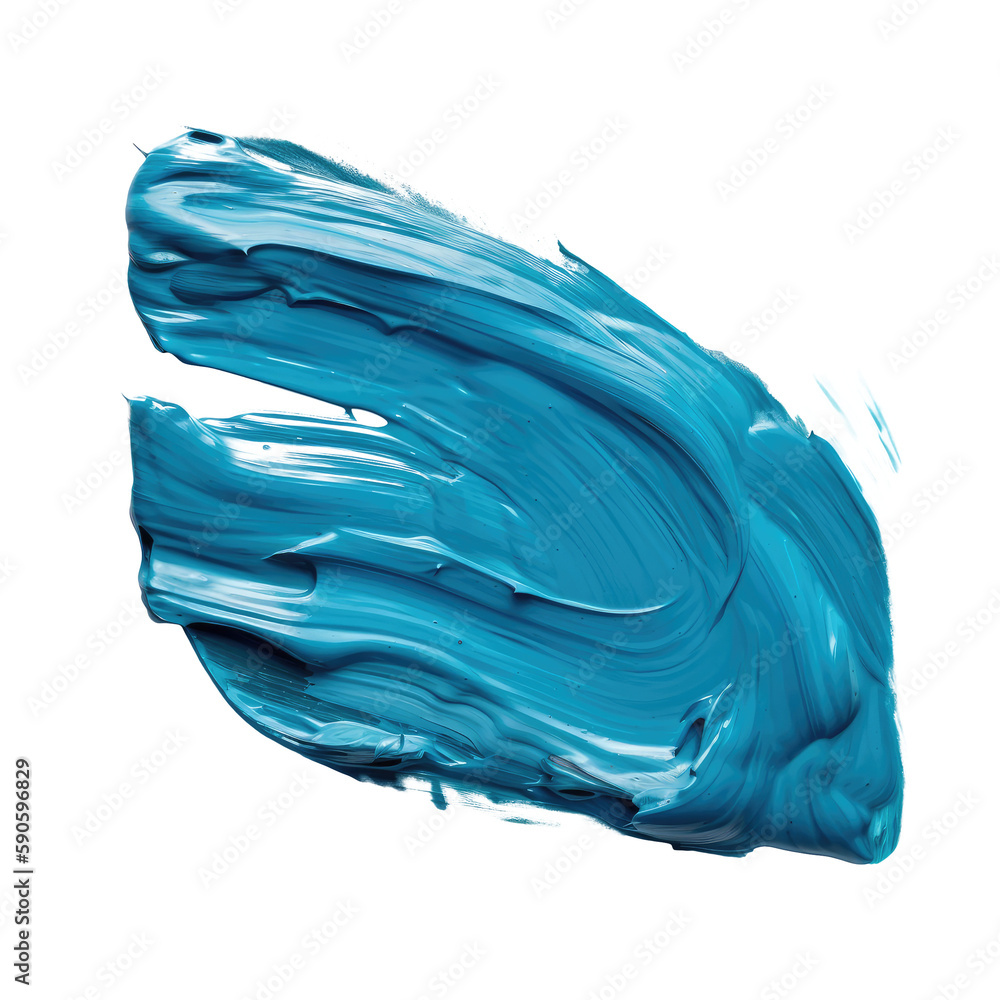 Abstract brush stroke pastel blue oil acrylic paint stain impasto