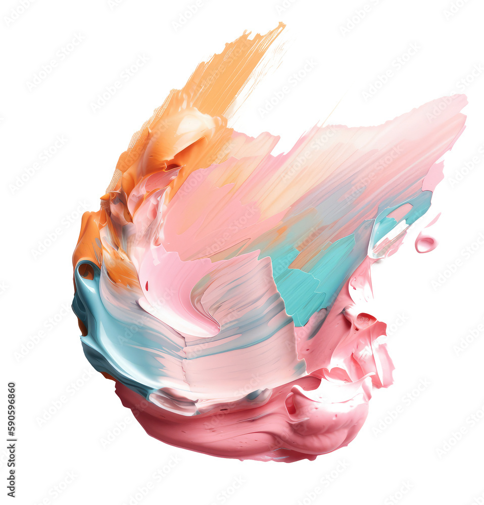 Abstract brush stroke pastel pink lavender purple oil acrylic paint ...
