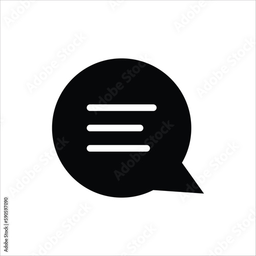 Bubble chat vector icon. Chat flat sign design. SMS chat symbol pictogram. UX UI icon
