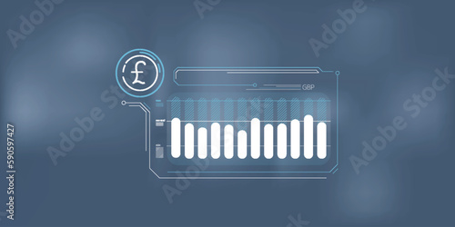 Simple infographics about the stability of the pound sterling price.