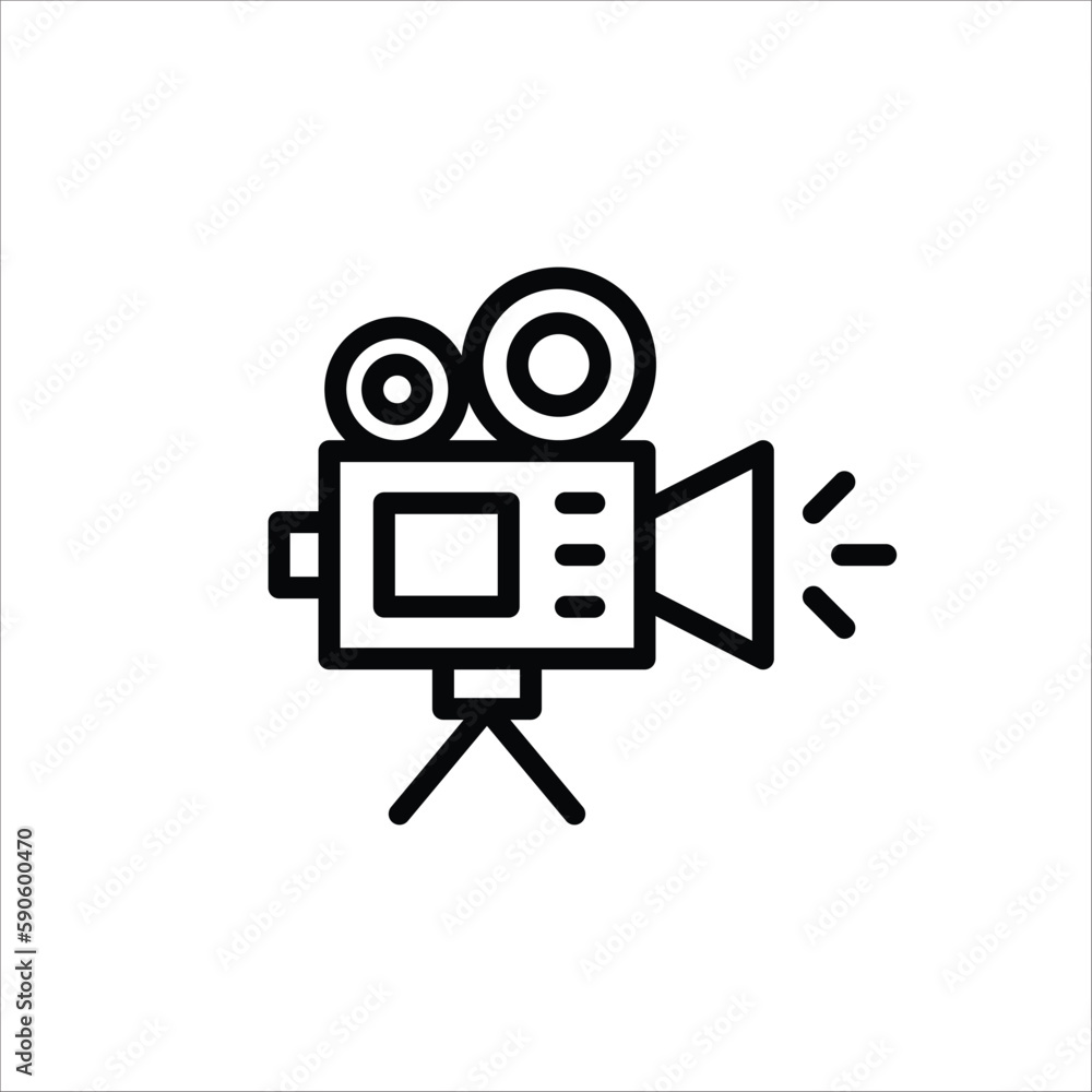 Movie camera icon. Video camera flat sign design. Video camera symbol pictogram. UX UI icon Movie camera icon. Video camera flat sign design. Video camera symbol pictogram. UX UI icon