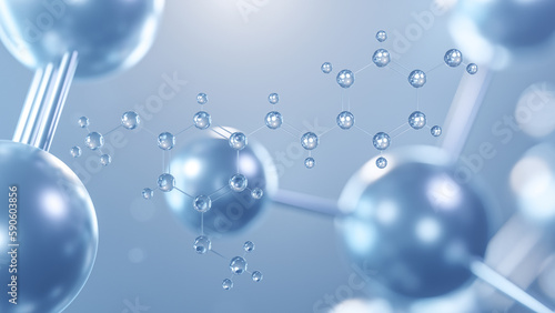 Fototapeta Naklejka Na Ścianę i Meble -  pterostilbene molecular structure 3d, flat model, stilbenoid, structural chemical formula view from a microscope