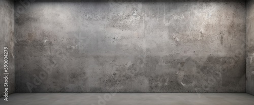 Empty concrete room design by generative ai