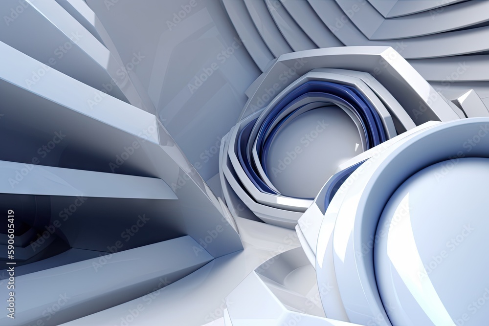 Fototapeta premium Abstract background with light. AI generated art illustration.