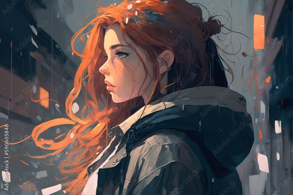 beautiful red-haired woman in high quality beautiful red-haired woman in high quality