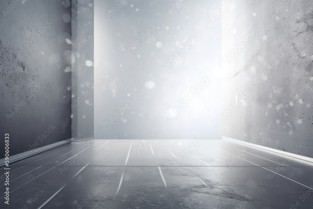 Fototapeta premium Abstract blue wave background. AI generated art illustration.