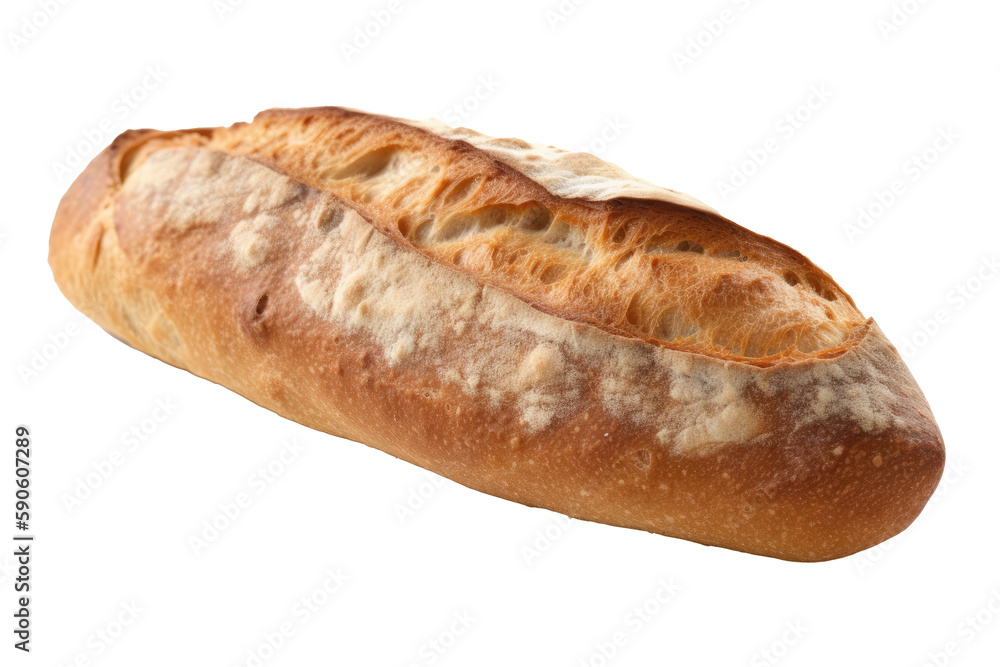 French Bread On Isolated Transparent Background, Png. Generative AI French Bread On Isolated Transparent Background, Png. Generative AI