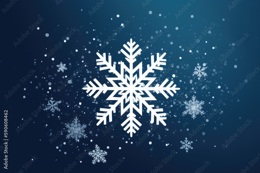 Blue Texture Of A Winter Background With Dots And Snowflakes. Generative AI Blue Texture Of A Winter Background With Dots And Snowflakes. Generative AI