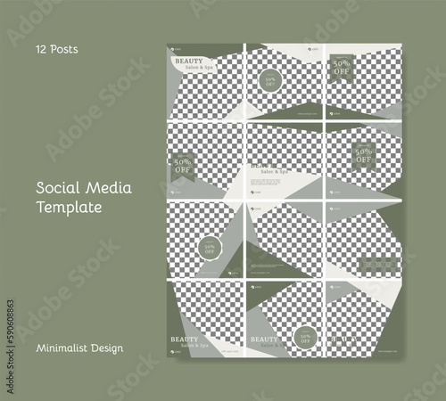 Editable banners template with minimalist style.