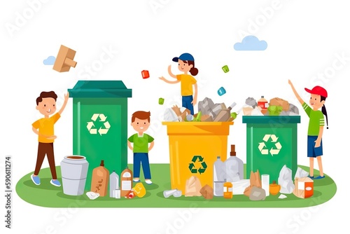 Recycling, seperate rubbish