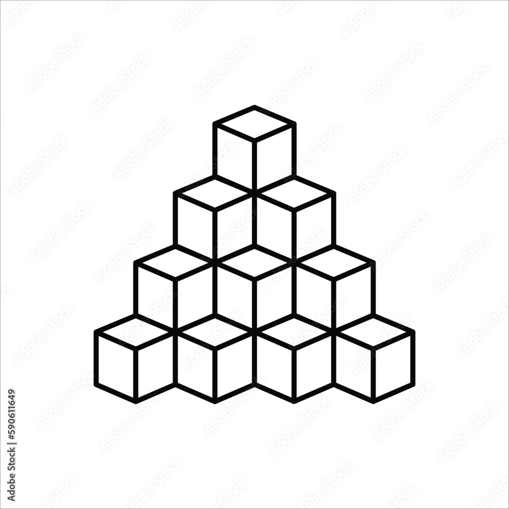 Cube vector icon. Cube flat sign design. Cube symbol pictogram. UX UI icon Cube vector icon. Cube flat sign design. Cube symbol pictogram. UX UI icon