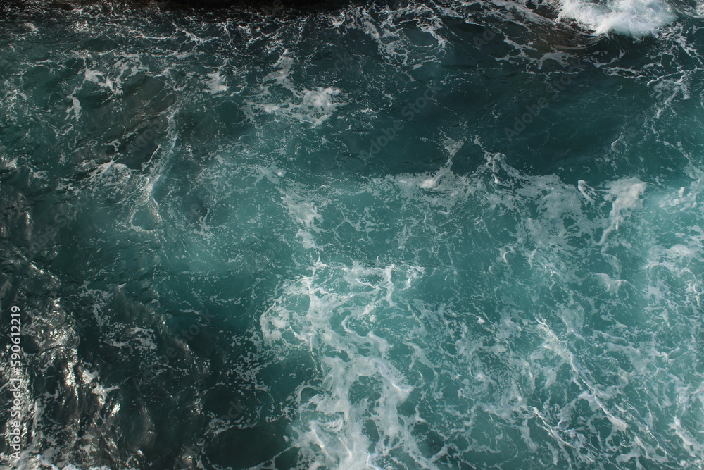 Swirls of water in the ocean
