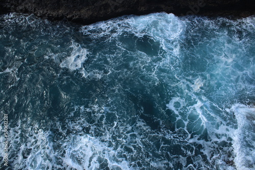 Swirls of water in the ocean