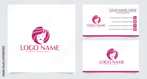 Simple and creative beauty skin care logo design vector