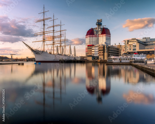 Lilla bommen , Gothenburg sweden glowing in golden sun light during one spring evening