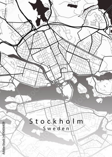 Photography Stockholm Sweden City Map