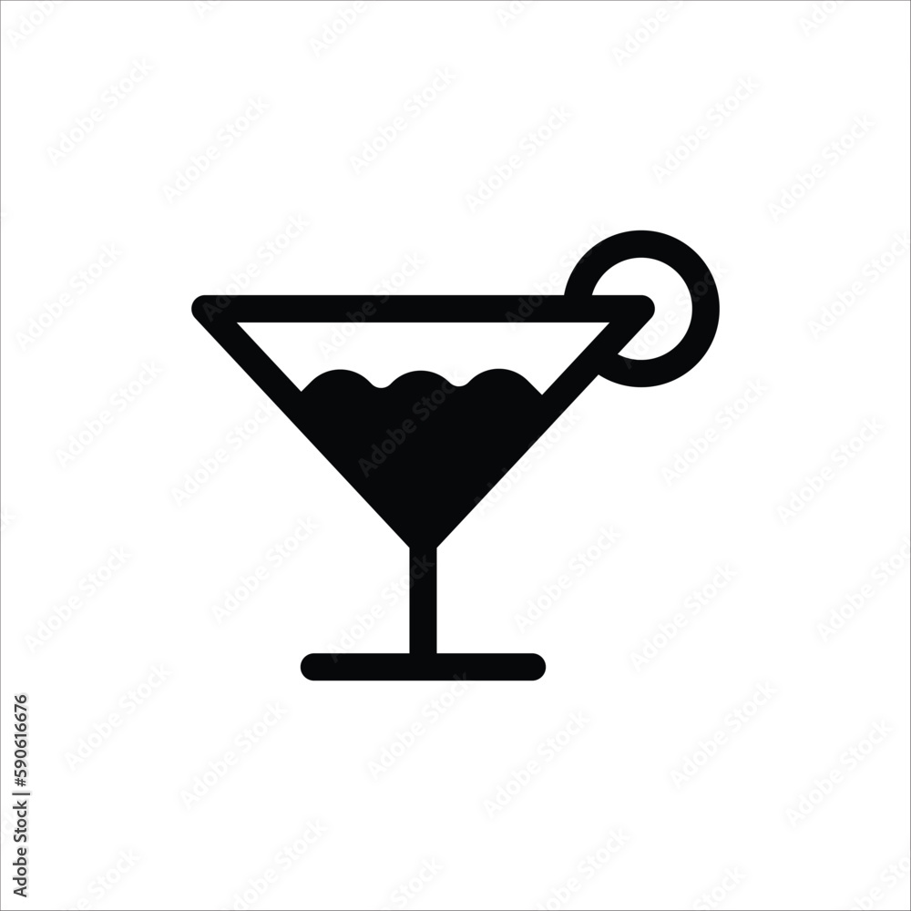 Martini vector icon. Alcohol flat sign design. Martini symbol pictogram. Alcohol drink icon. UX UI icon Martini vector icon. Alcohol flat sign design. Martini symbol pictogram. Alcohol drink icon. UX UI icon
