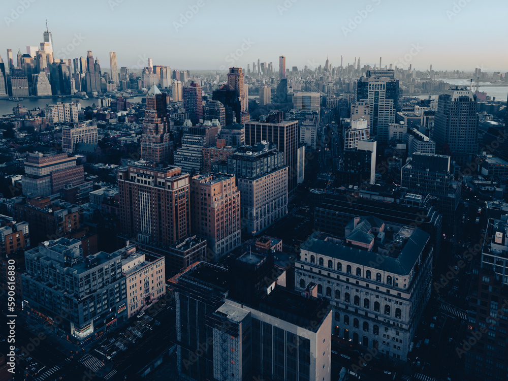Aerial Drone of Brooklyn NYC 