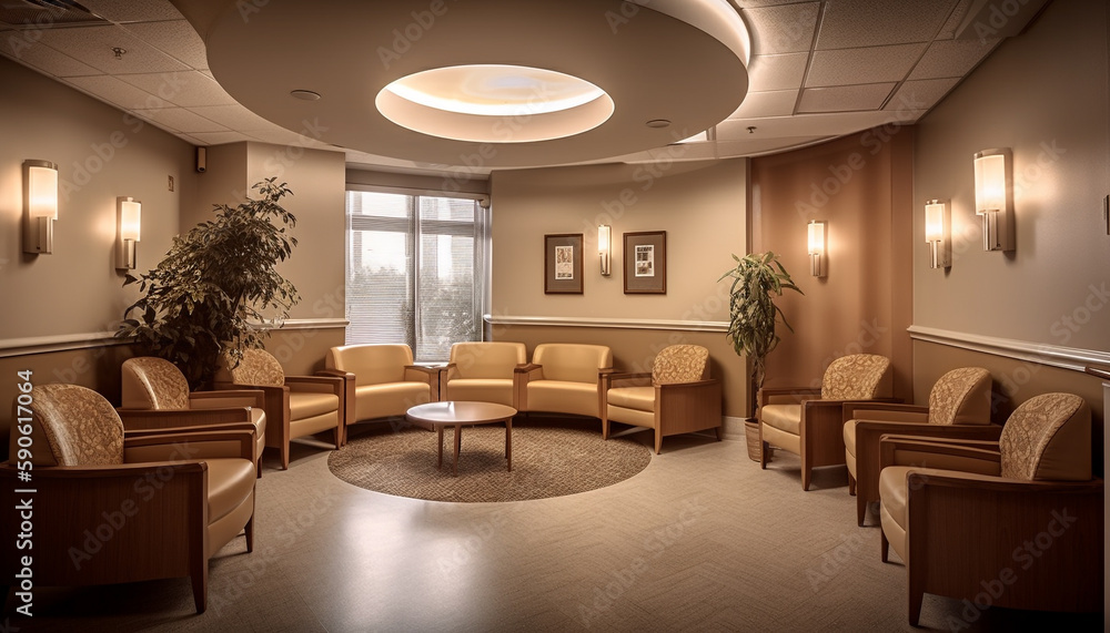 Fototapeta premium Luxury interior decor with natural lighting ambiance generated by AI