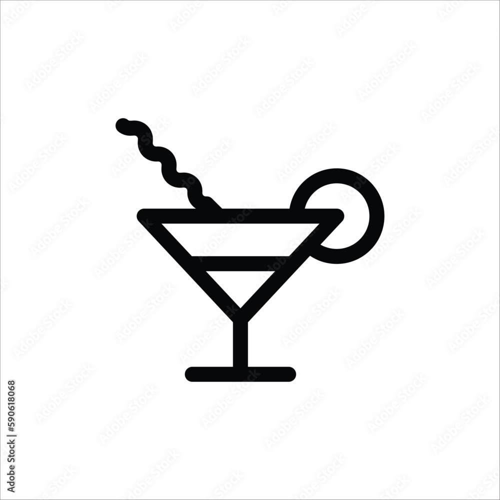 Martini vector icon. Alcohol flat sign design. Martini symbol pictogram. Alcohol drink icon. UX UI icon Martini vector icon. Alcohol flat sign design. Martini symbol pictogram. Alcohol drink icon. UX UI icon