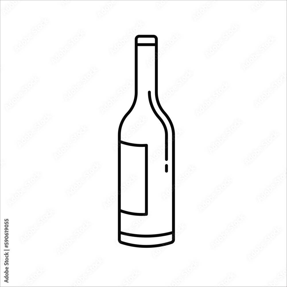 Wine bottle vector icon. Alcohol icon. Alhocol flat sign design. Wine and glass symbol pictogram. UX UI icon Wine bottle vector icon. Alcohol icon. Alhocol flat sign design. Wine and glass symbol pictogram. UX UI icon