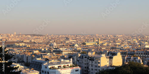 Wallpaper Mural Drone view of Paris Torontodigital.ca