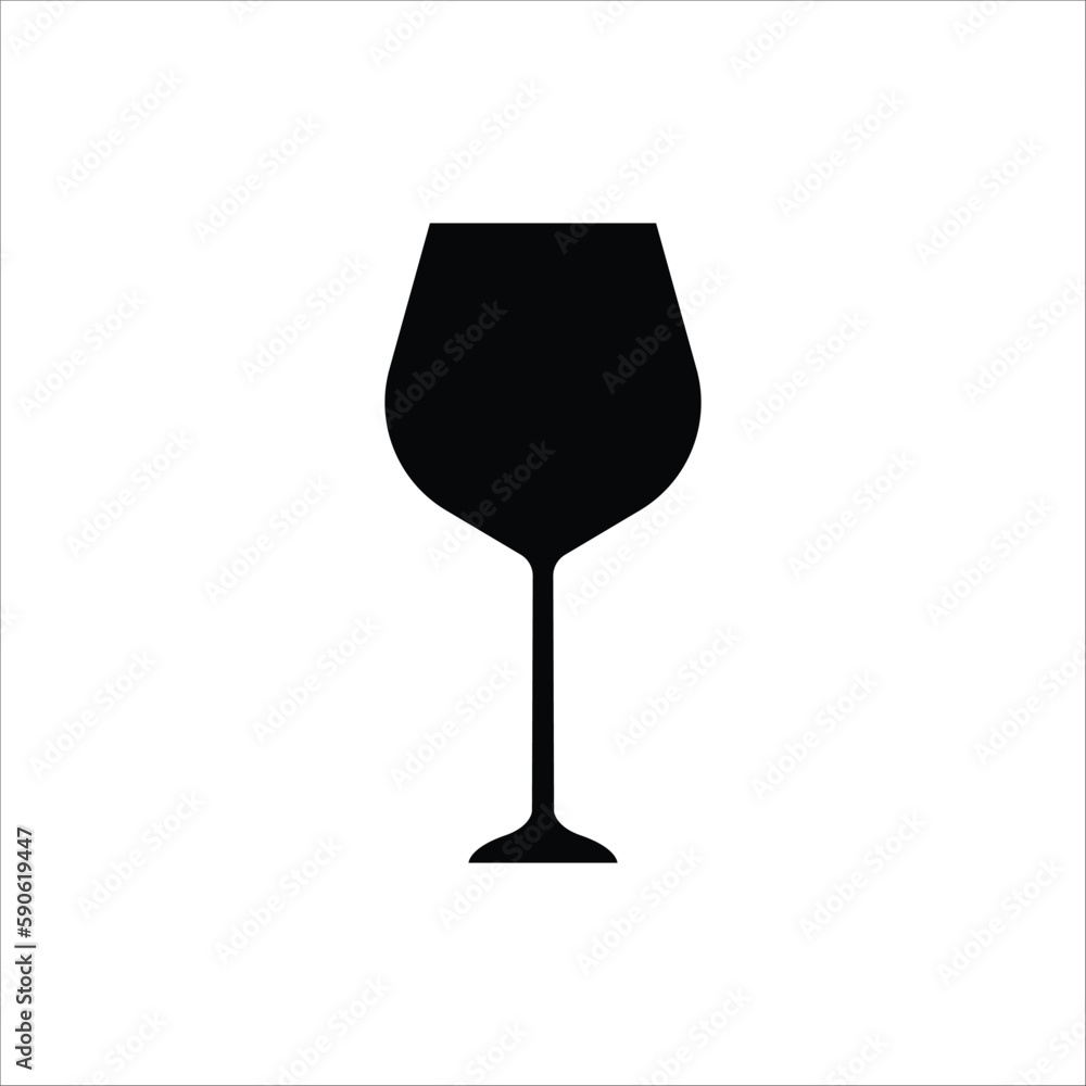Wineglass vector icon. Glass flat sign design. Glass stemware symbol pictogram. UX UI wine glass icon Wineglass vector icon. Glass flat sign design. Glass stemware symbol pictogram. UX UI wine glass icon