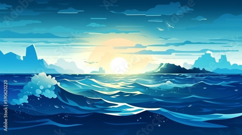 Blue Ocean concept background