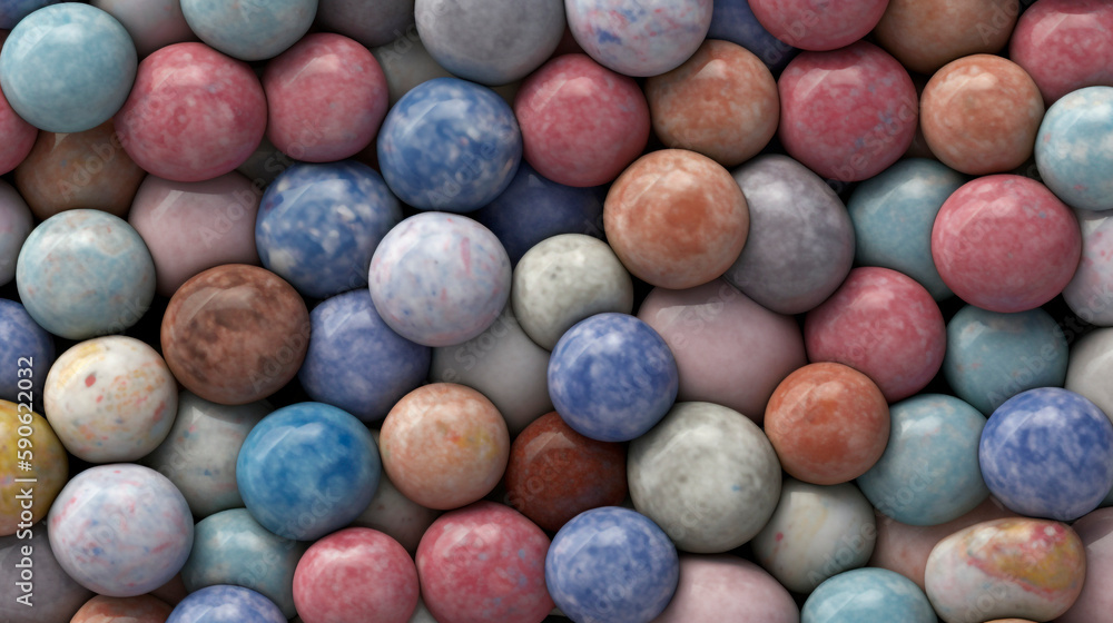 Background texture of rounded multicolored marble stones Background texture of rounded multicolored marble stones