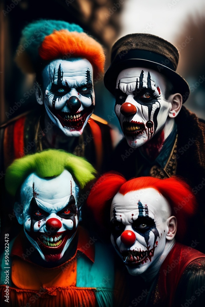 zombie clowns Stock Illustration Adobe Stock