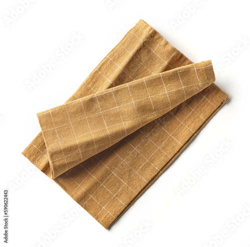 brown folded cotton napkin