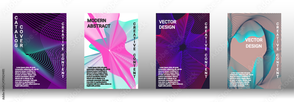A set of modern abstract covers with abstract gradient linear waves. A set of modern abstract covers with abstract gradient linear waves.