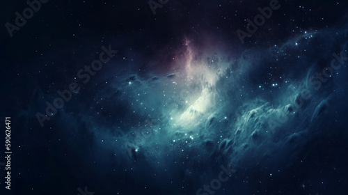 Abstract outer space endless nebula galaxy background. Generative ai © Jesus From Baku