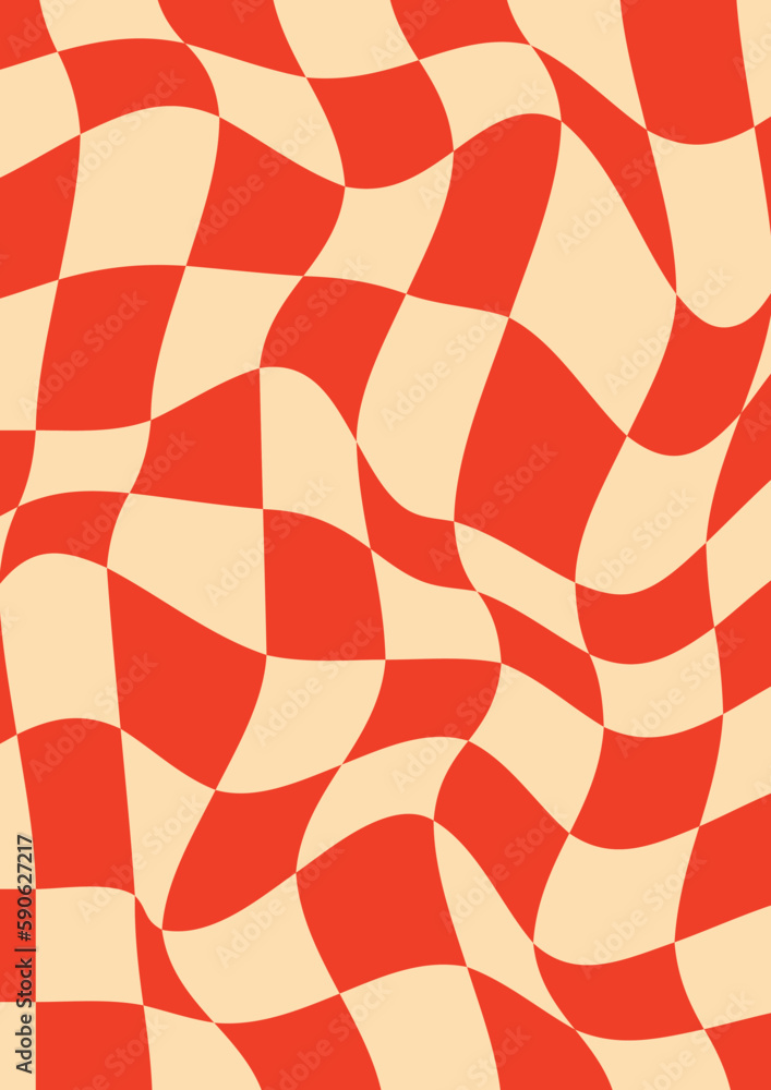Chessboard retro 60s 70s 90s texture vector abstract geometric square background blue, red and green or yellow Chessboard retro 60s 70s 90s texture vector abstract geometric square background blue, red and green or yellow